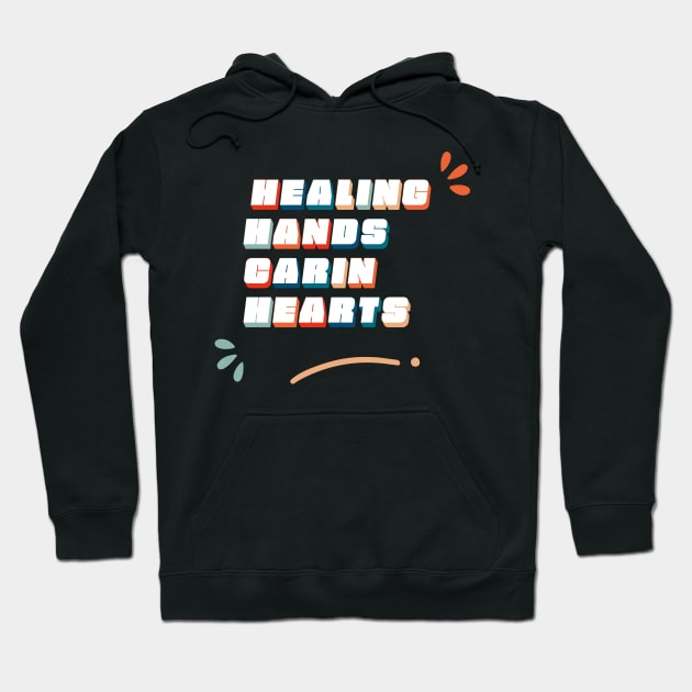 Healing Hands, Caring Hearts - Doctor Quotes Hoodie by Inkonic lines